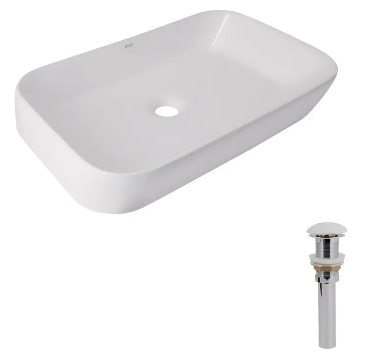 Раковина накладная Qtap Scorpio 550x390x120 White с донным клапаном QT14112243WN48463 - фото 2