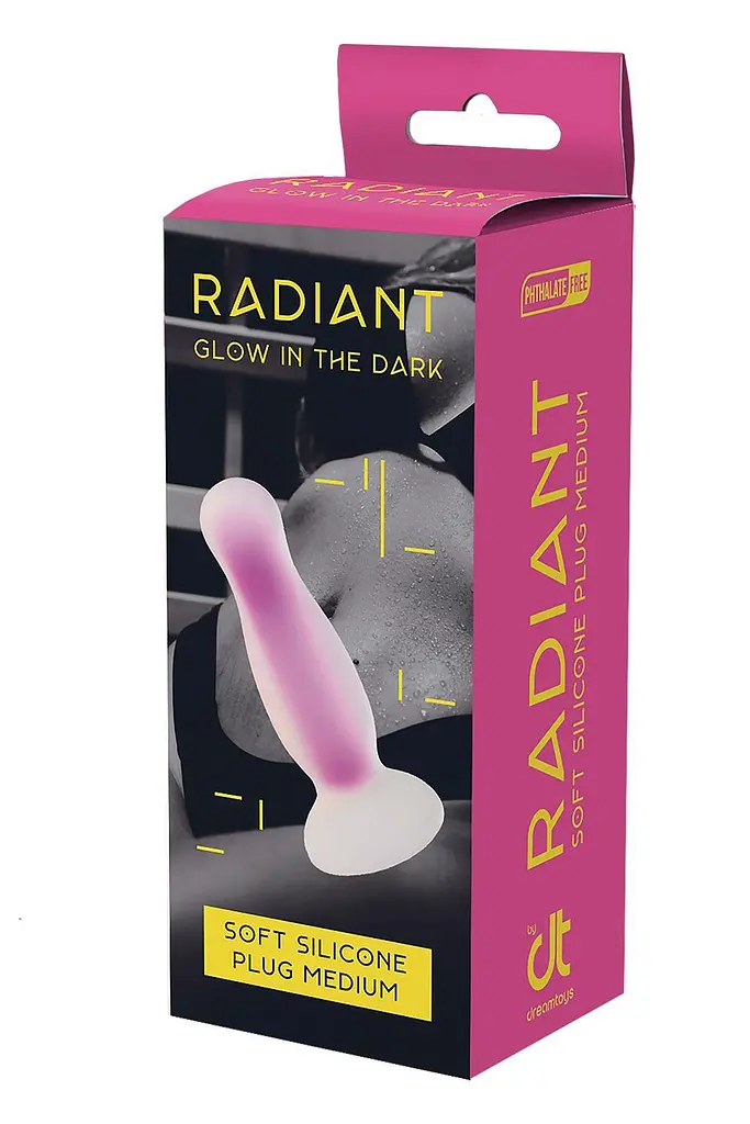 Неонова анальна пробка DreamToys Radiant 12.5 см (синій) - фото 7