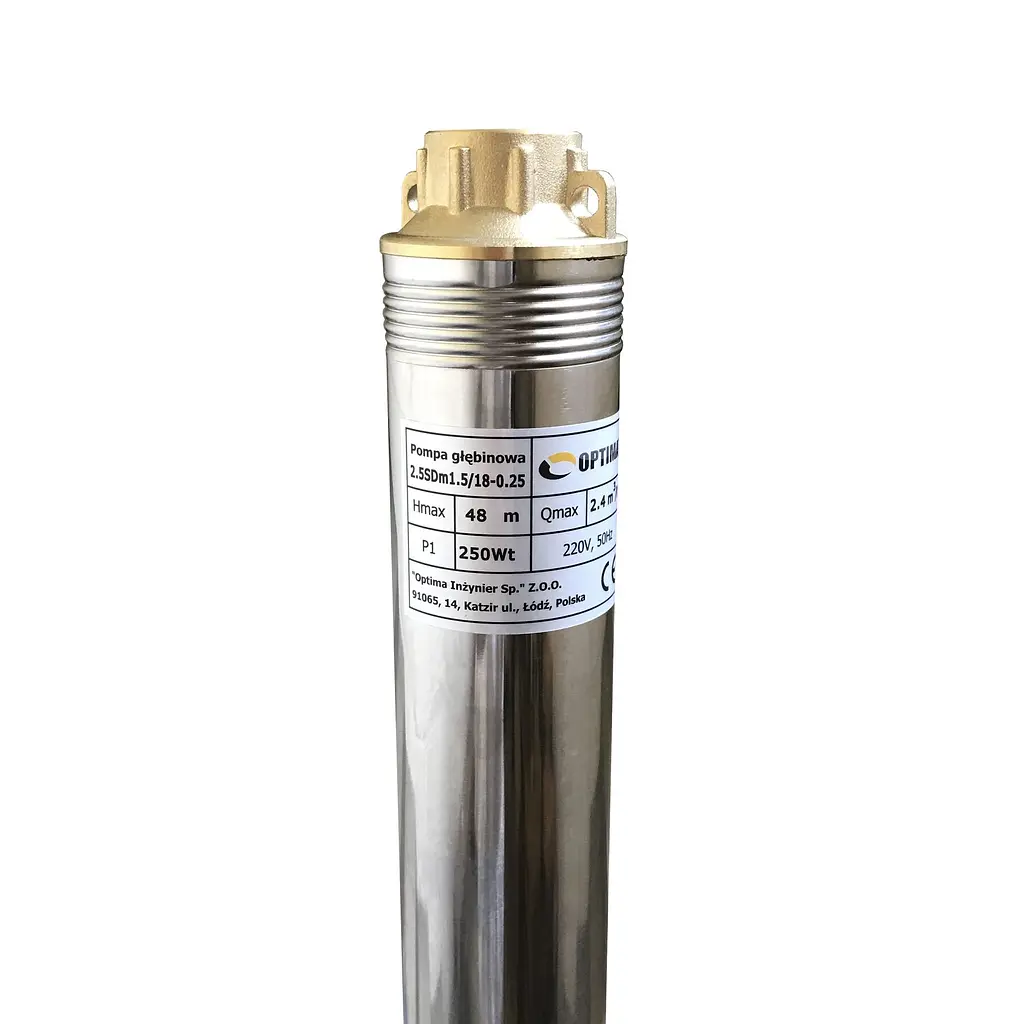 Насос свердловинний з підв. стійк. до піску 2.5" Optima 2.5SDm1.5/18 0.25 кВт 48м + пульт+кабель 15м - фото 4