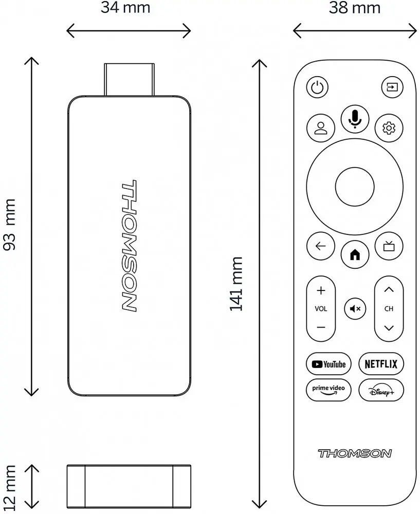 Медиаплеер - ТВ приставка Thomson Streaming Stick 4K UHD 140G - фото 4