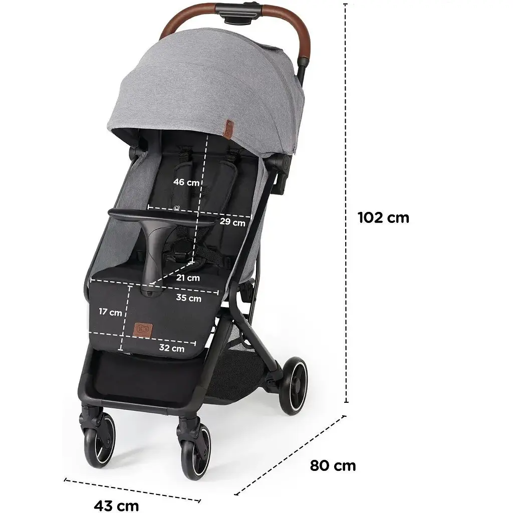 Прогулочная коляска Kinderkraft Nubi серая (00-00304052) - фото 21