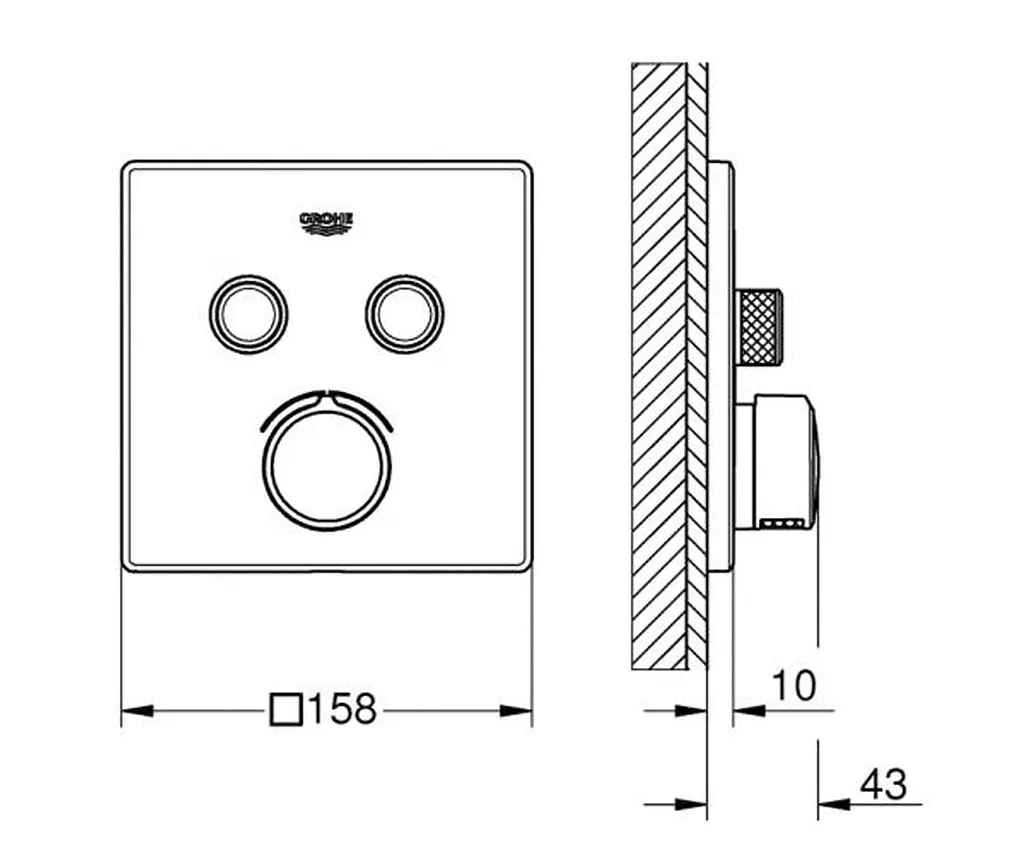 Змішувач прихованого монтажу Grohe Smartcontrol 29148000, Хром - фото 2