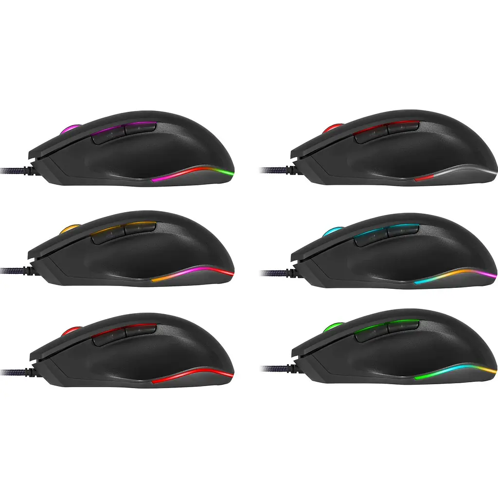 Мишка Defender Wolverine GM-700L ігрова RGB, 7 кн., 12800 dpi, чорна - фото 9
