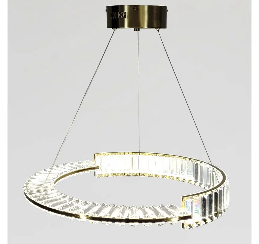 Кільцева підвісна LED-люстра Artlight 561/600 з прозорим скляним декором, латунь, 75 Вт, від 13-20 м² - фото 4