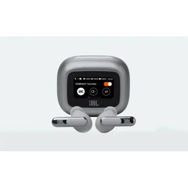 Бездротові навушники JBL Live Flex 3 (кейс з дисплеєм) сріблясті (JBLLIVEFLEX3SIL) - фото 4