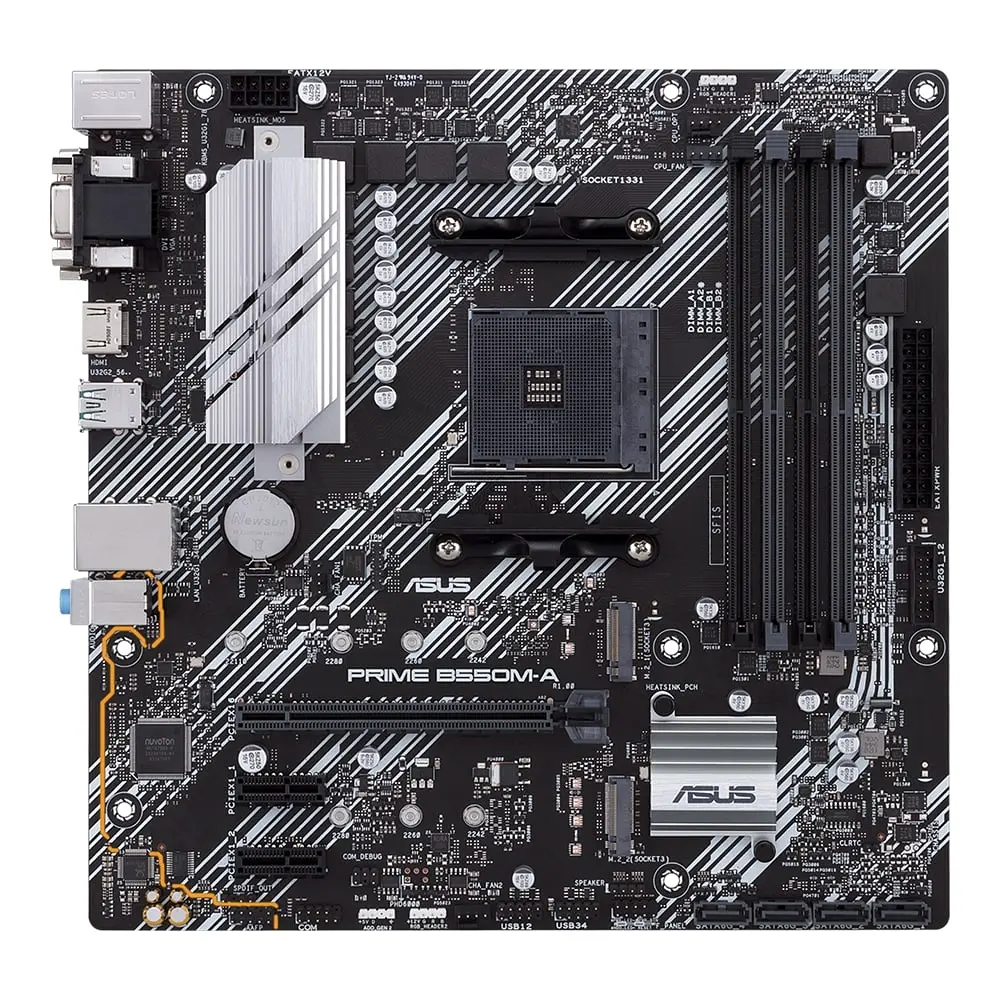 Материнская плата PRIME B550M-A/CSM sAM4 B550 4xDDR4 M.2 HDMI DVI D-Sub CSM mATX Asus teh0019060 - фото 2