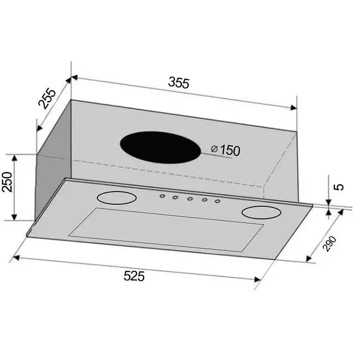 Вытяжка Ventolux Box 60 BK (700) PB - фото 3