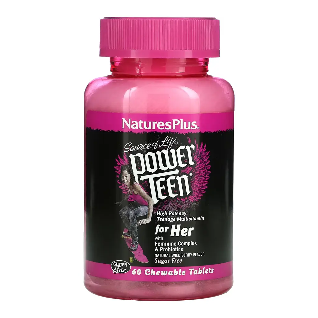Мультивітаміни для дівчаток-підлітків, Power Teen Hers Chewable - 60 tabs