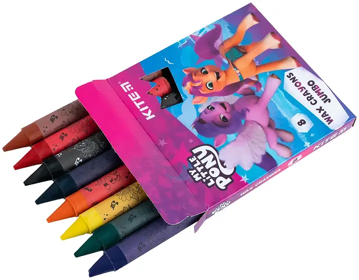 Мел восковий, 8 кольорів Jumbo My Little Pony LP24-076 Kite - фото 2