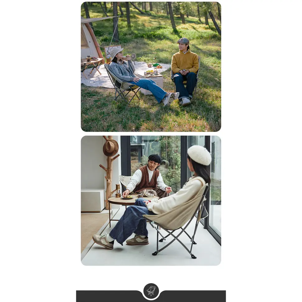 Складной стул Naturehike Stellaluna T02J CNK2350JJ010, бежевый - фото 6