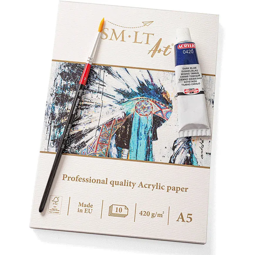 Склейка для акрила SM-LT Art Pro Create 420 г/м² белая бумага 10 листов - фото 2