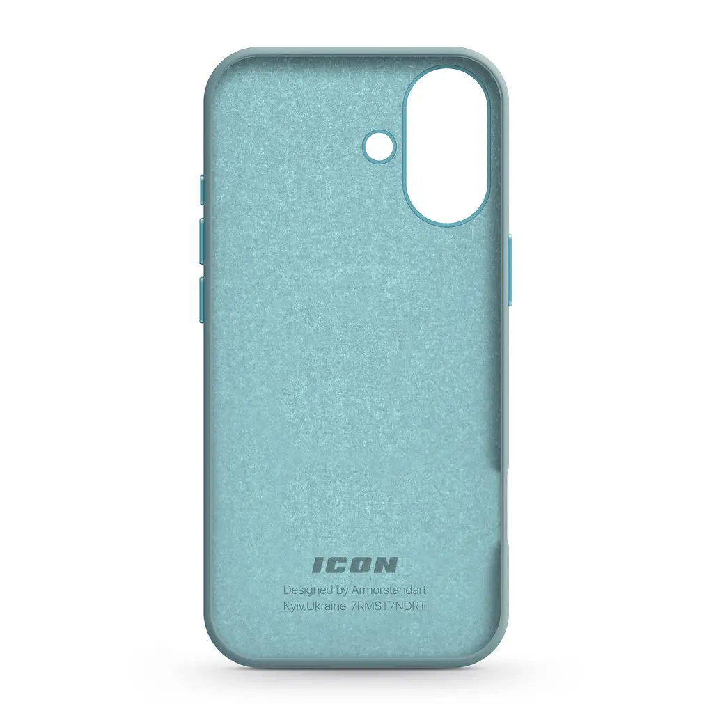 Силиконовый чехол для Apple iPhone 16, ICON2 Case, голубой, противоударный, панель, защита всего корпуса, матовая поверхность Soft Touch, выступает над дисплеем, совместим с защитными стеклами и пленками, с микрофиброй, ArmorStandart (ARM79629) - фото 2