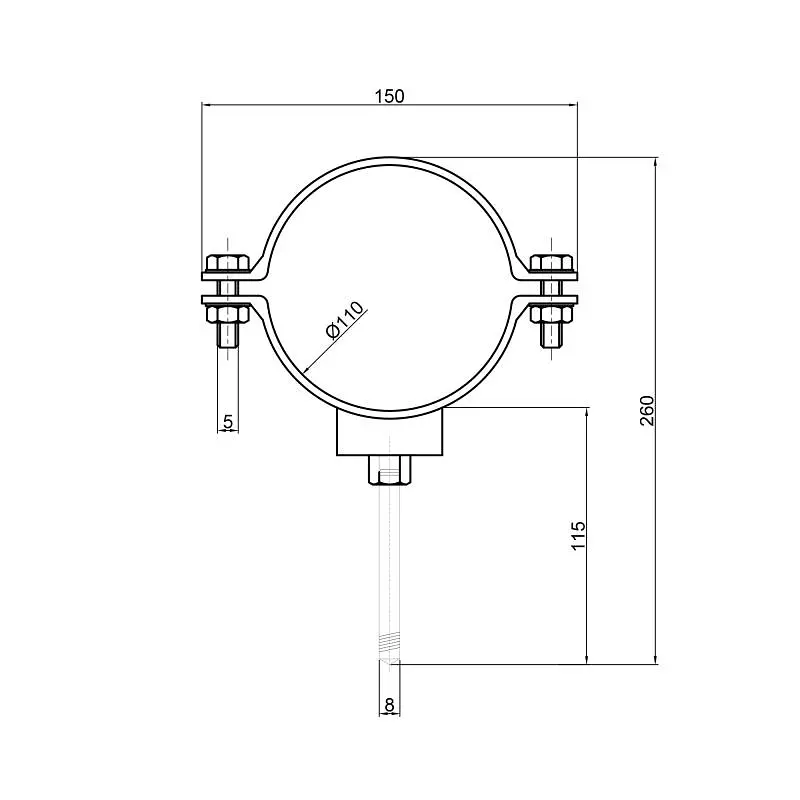Хомут TA Sewage 110 TASMOPP110 - фото 2