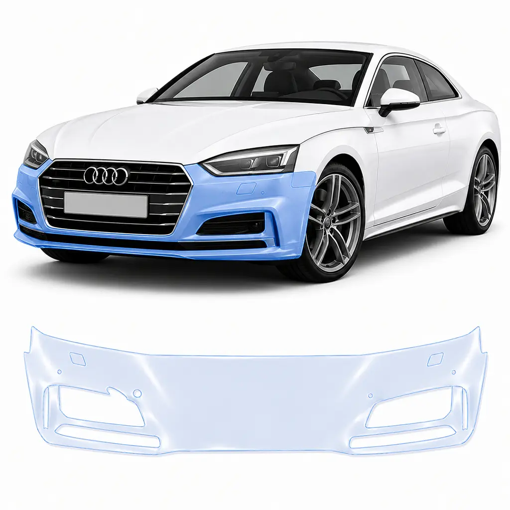 Антигравійна захисна бронеплівка за лекалами для Audi A5 F5 2016-2019 - передній бампер