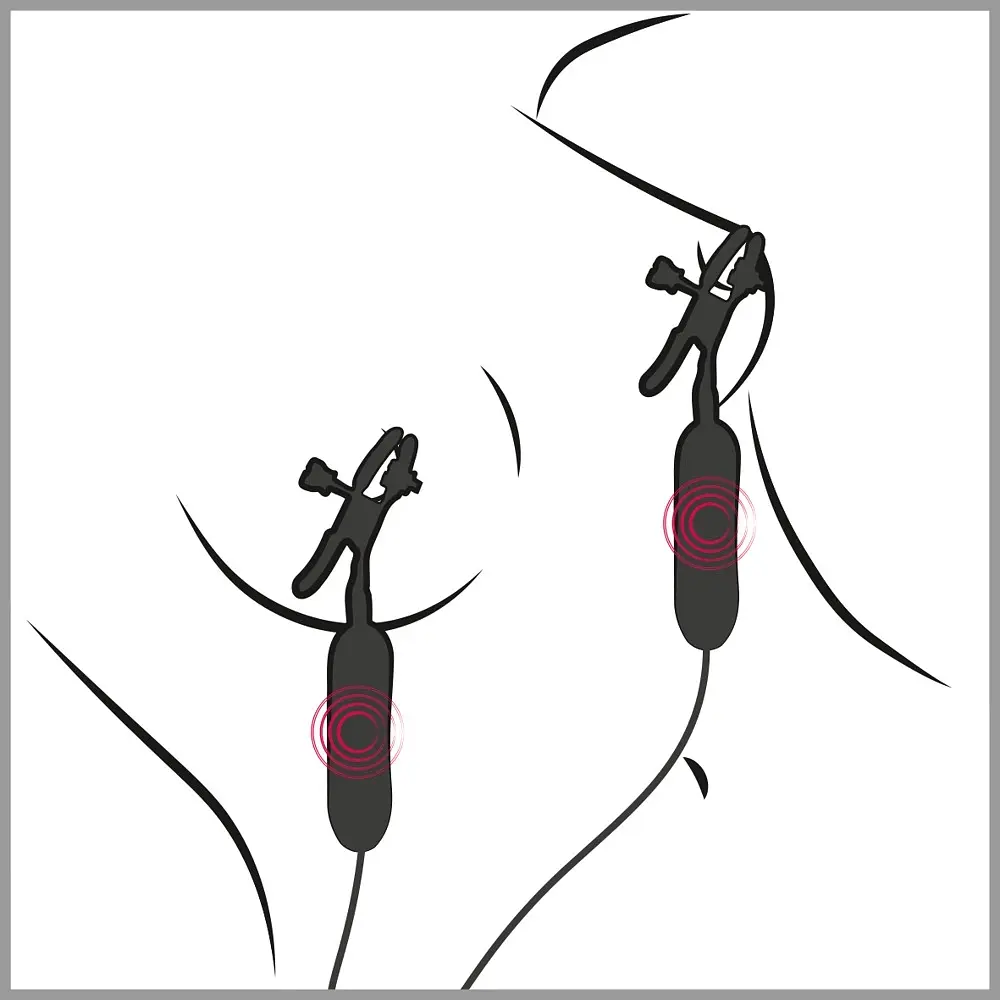 Зажимы для сосков Pipedream Vibrating Nipple Clamps черный - фото 4