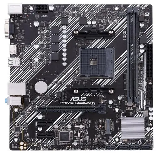Материнська плата AM4 (A520) Asus PRIME A520M-K, A520, 2xDDR4, Int.Video(CPU), 4xSATA3, 1xM.2, 1xPCI-E 16x 3.0, 2xPCI-E 1x 3.0, ALC887 6xUSB3.2/6xUSB2.0, VGA/HDMI, MicroATX - фото 2