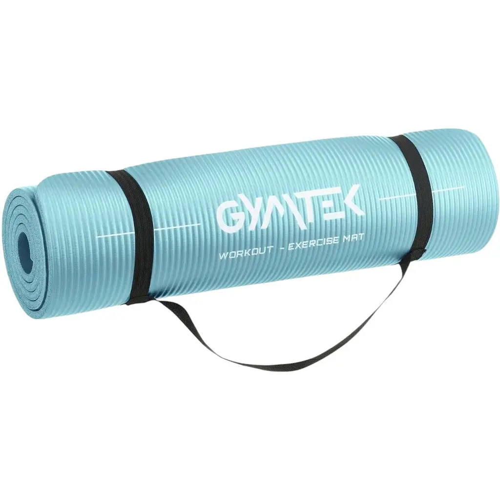 Килимок для фітнесу та йоги Gymtek NBR 1 см бірюзовий - фото 8