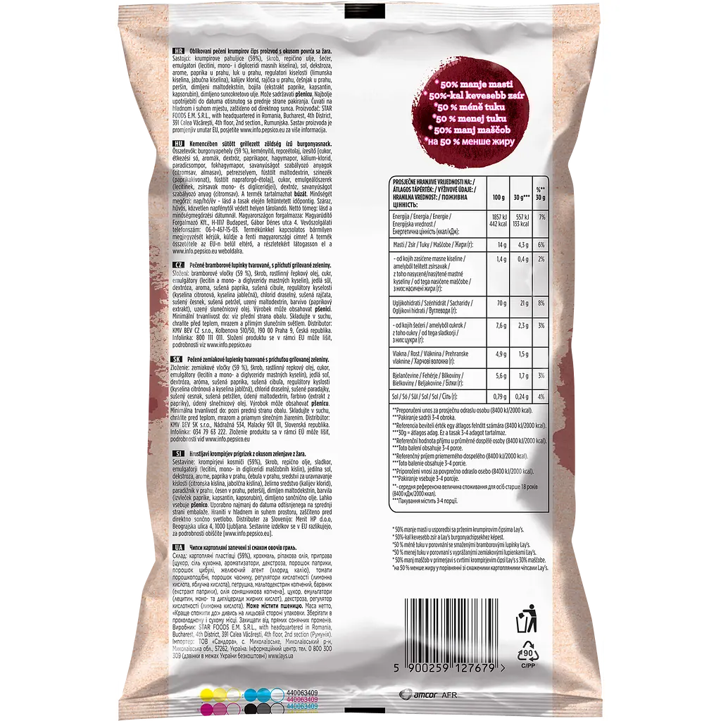 Чипси Lays Oven Baked зі смаком овочів гриль 110 г (944159) - фото 2