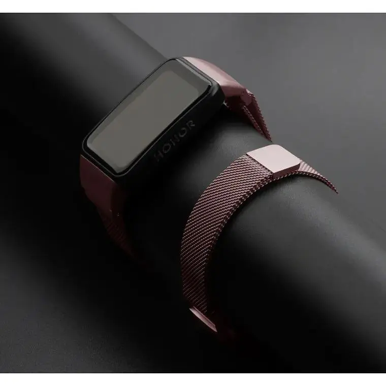 Ремінець DK для Honor Band 6 / 7 Metal Milanese Loop Magnetic (012956) (pink rose) - фото 5