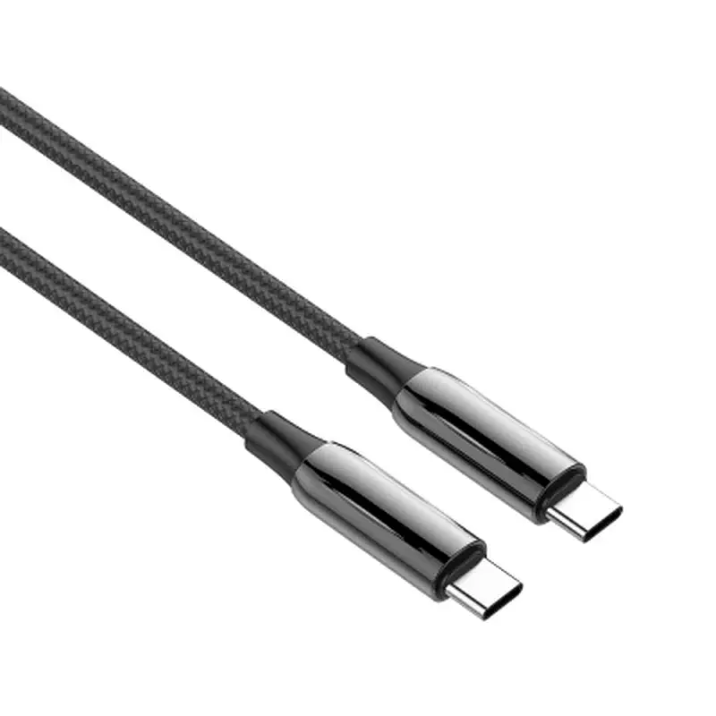 Дата кабель USB-C to USB-C 1.0m (PVC+Aluminum Alloy) (PD Fast Charging 240W) 5А black ColorWay (CW-CBPDCC069-BK) - фото 4