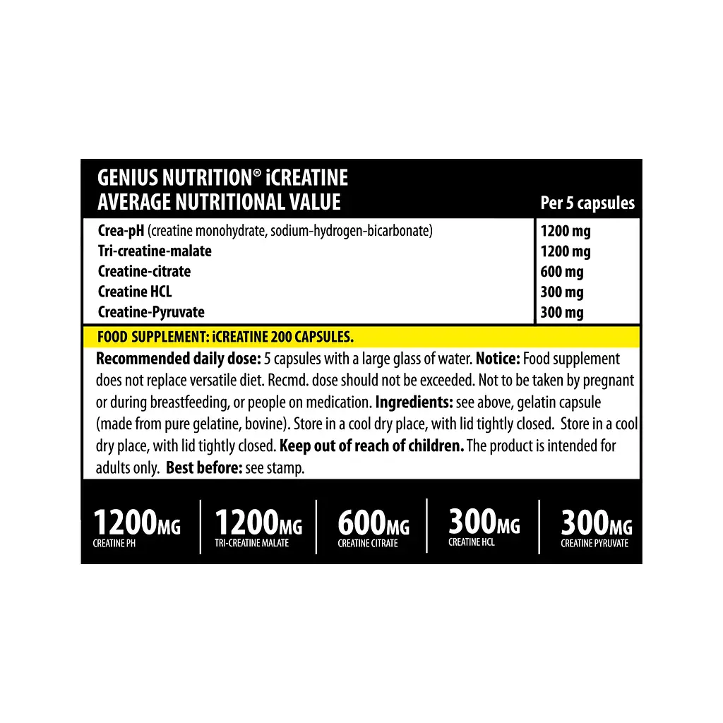 Креатин Genius Nutrition iCreatine 200 капсул - фото 2