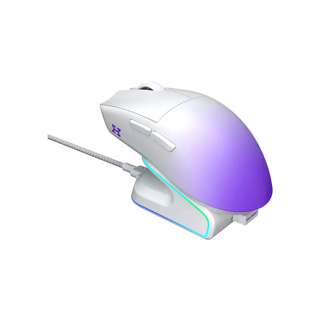 Мишка Hator Hellyberry HM47 Pro RGB Wireless/Bluetooth/USB White/Violet (HM47PRO_white_violet) - фото 8