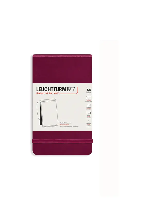 Репортерський блокнот Leuchtturm1917 Кишеньковий, Винний, крапка (364413)