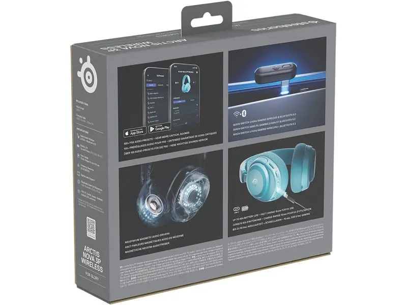 Ігрова гарнітура SteelSeries Arctis Nova 3P Wireless MultiPlatform Aqua (61688) - фото 6