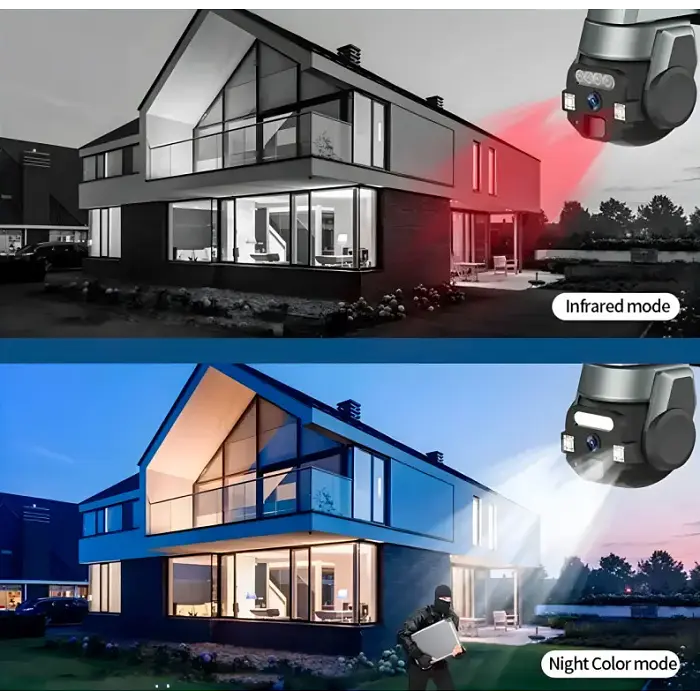 Камера видеонаблюдения наружная поворотная камера уличная черная WIFI OUTDOOR Q-812 FULL-HD 5Mp - фото 7