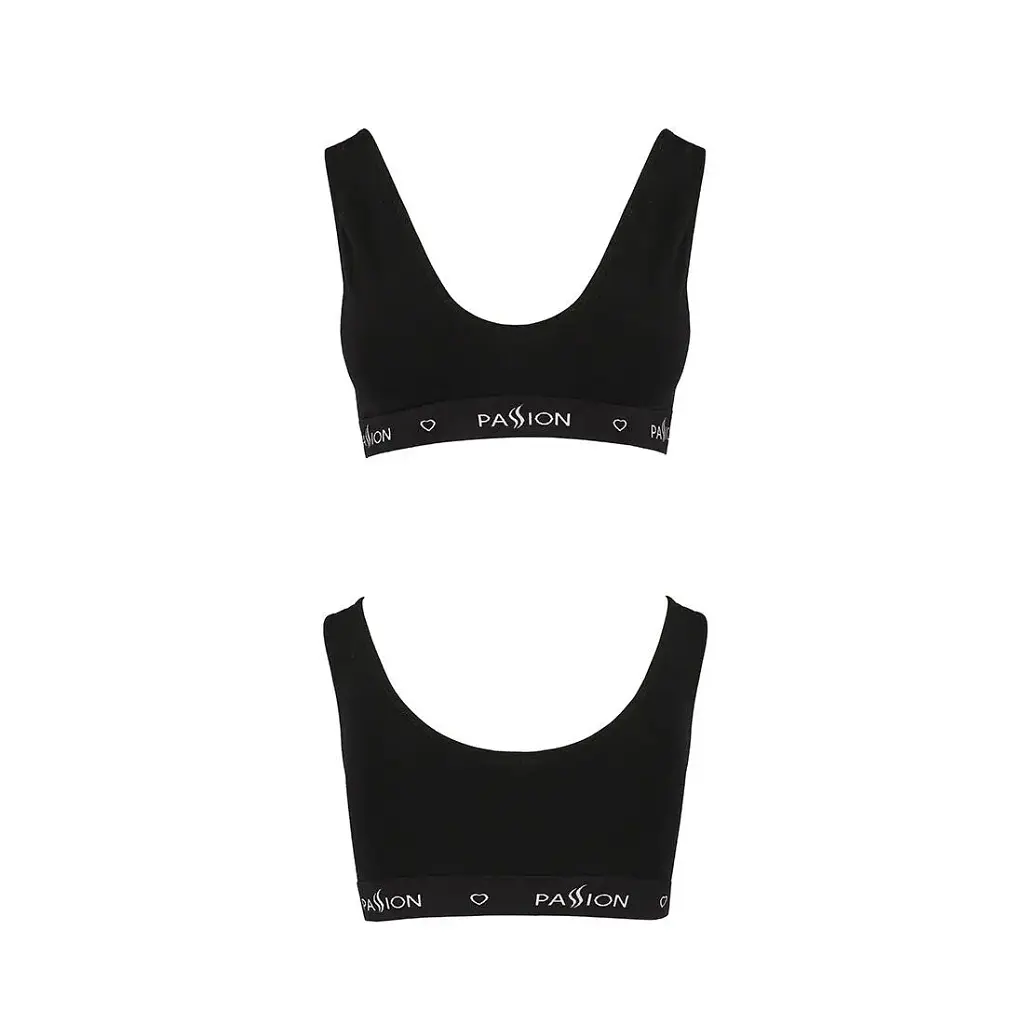 Спортивный топ с широкой резинкой Passion PS004 TOP black L - фото 2