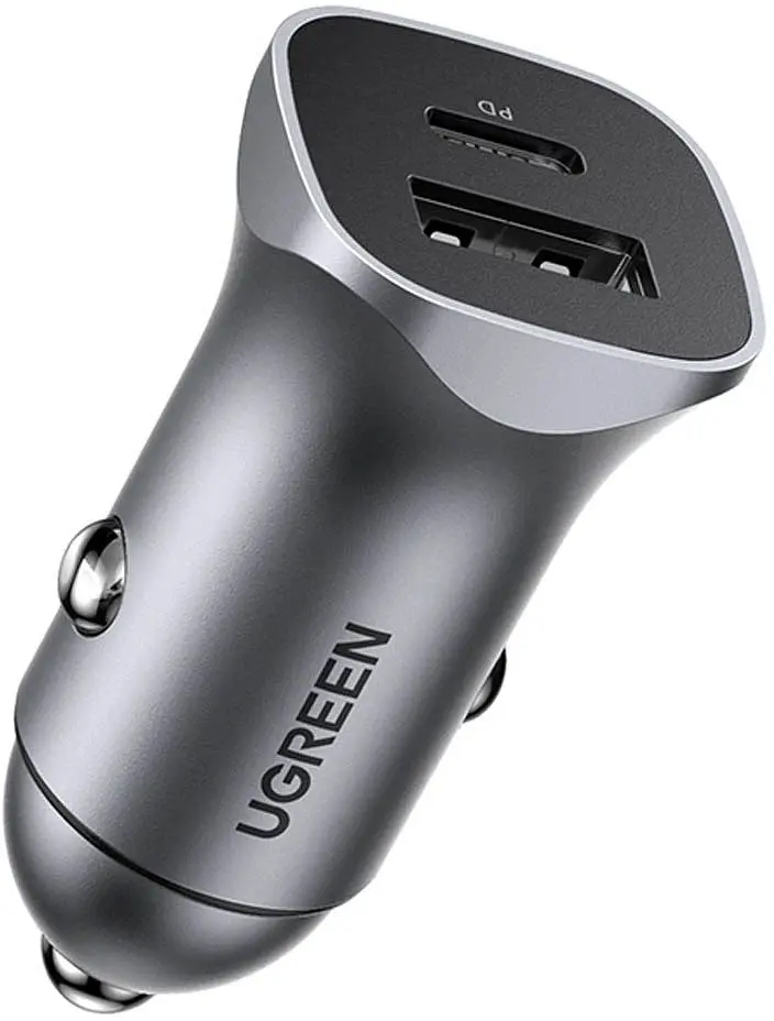 Автозарядка 2xUSB 30W (USB-C + USB-A) CD130 Ugreen (40858) - фото 2