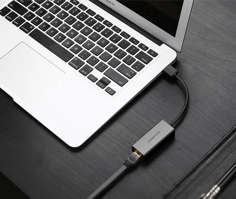 Перехідник USB 3.0 Type-A --> Ethernet RJ45 1000Mb CR111 UGREEN Чорний - фото 2