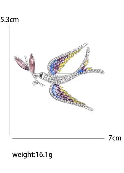 Брошь Ласточка брошь-булавка - фото 2