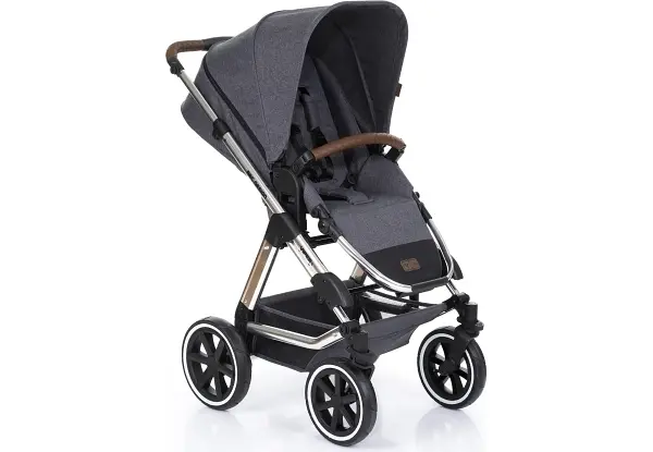 Универсальная коляска 2 в 1 ABC Design TURBO 4T Diamond Collection Asphalt серая (1200144/1907) - фото 4