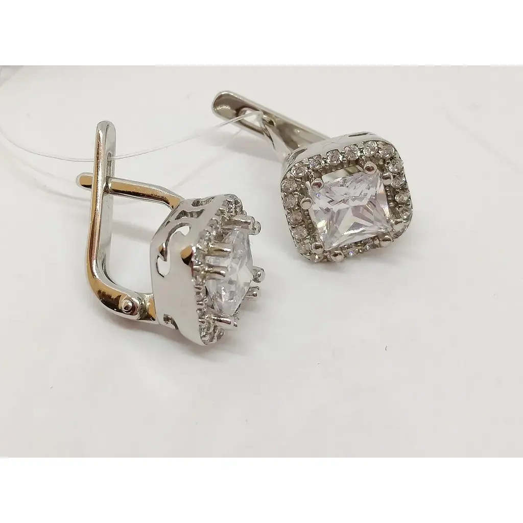 Срібні сережки Qvaliz з фіанітами. 902-00191 - фото 2