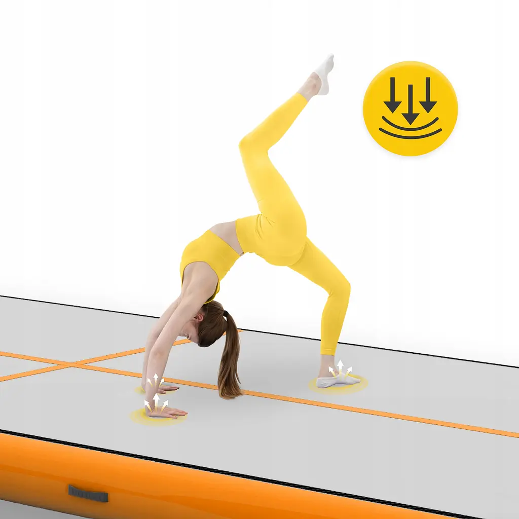 Мат гімнастичний надувний 4FIZJO Air Track Mat 500 x 200 x 20 см White/Orange (P-5907739312051) - фото 10