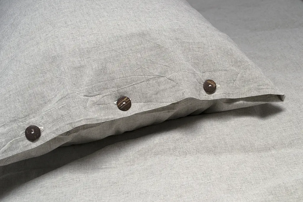 Постельное белье Lotus Home Washed cotton - Solid light antracite евро - фото 5