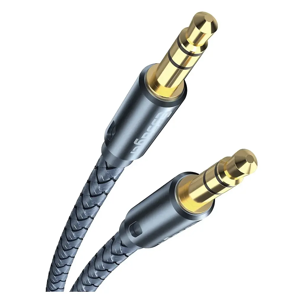 Кабель мультимедійний 3.5mm M to 3.5mm M 5.0m gray Essager (EYP35-DYD0G) - фото 2