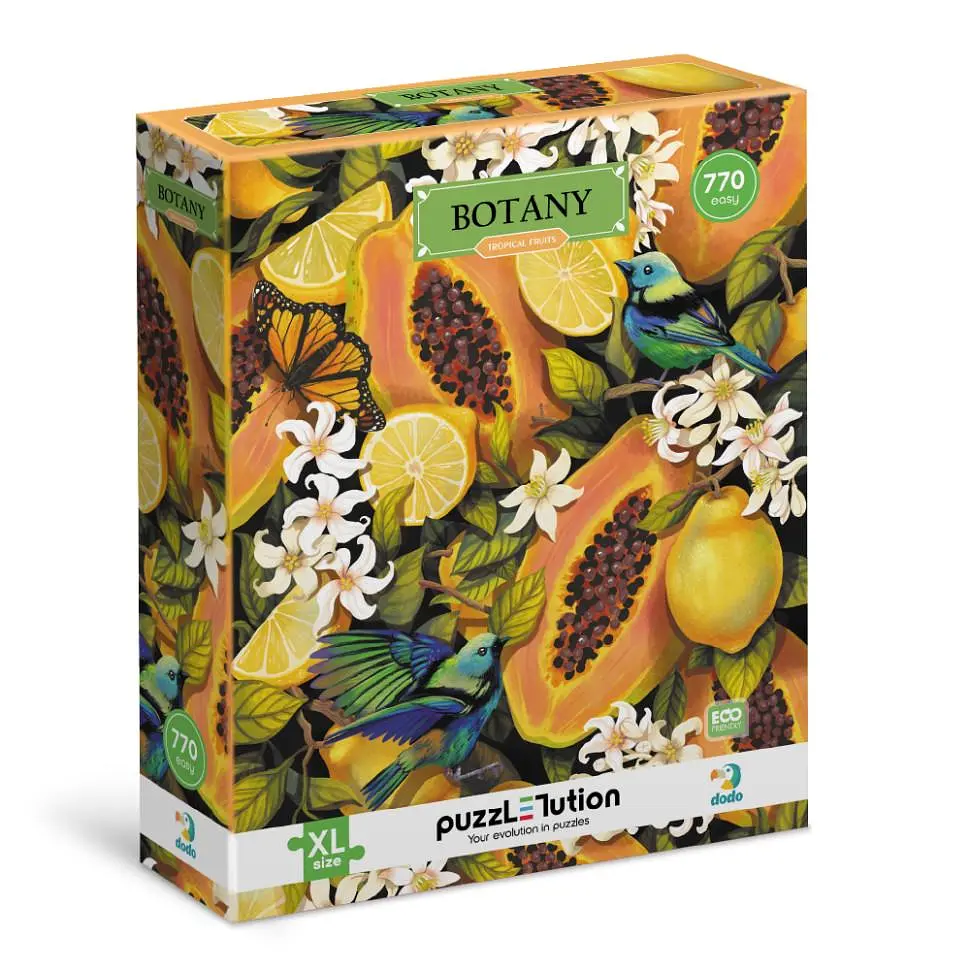 Пазл класичний DoDo Toys Easy-XL Ботаніка. Тропічні фрукти 770 ел. Жовтий (IP-177-P-1239)