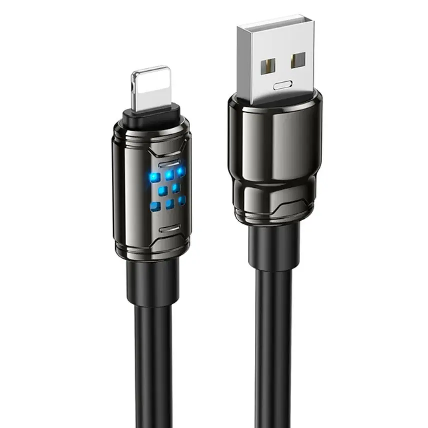 Кабель Hoco U143 Joy charging data cable iP Black