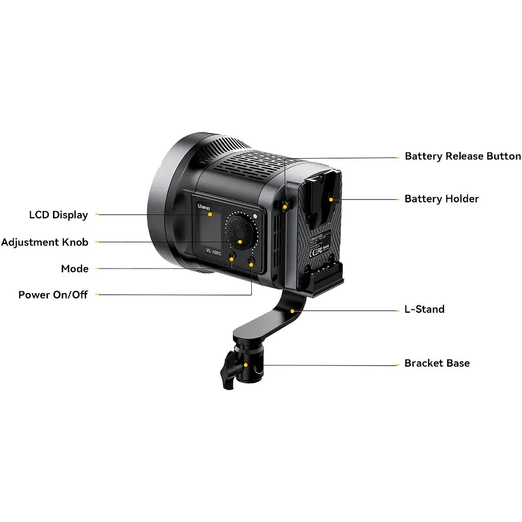 Студійне світло Ulanzi Vijim VL-120C RGB Light [121085] - фото 6