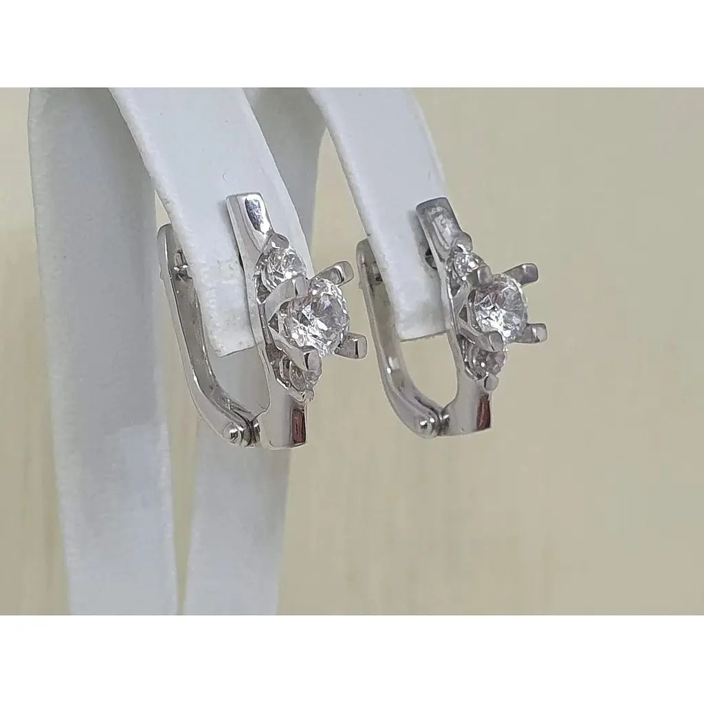 Серебряные серьги Qvaliz с фианитами. 90201007 - фото 2