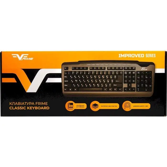 Клавіатура дротова Frime Classic Keyboard Black-Silver USB (FKBB0323) - фото 5