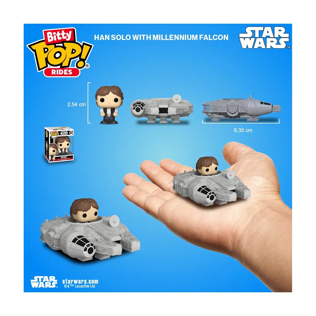 Фігурка Funko Pop набір Bitty Pop! Ride - Хан Соло й Тисячолітній сокіл (83623) - фото 3