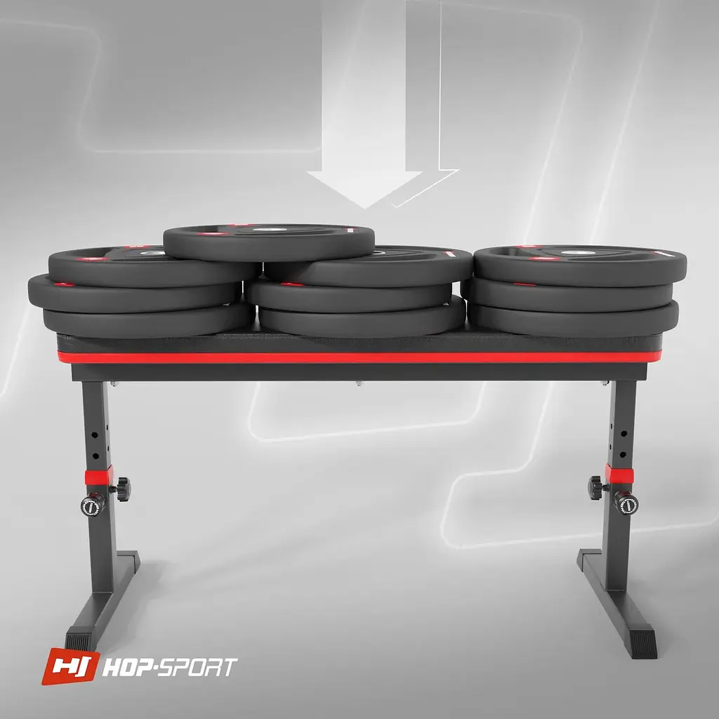 Лавка тренировочная Hop-Sport HS-1025 Pro для жима горизонтальная регулируемая для жима - фото 5