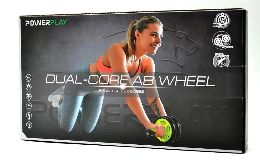 Колесо для преса подвійне PowerPlay 4327 Dual-Core Ab Wheel Чорно-зелене (PP_4327_Black/Green) - фото 6