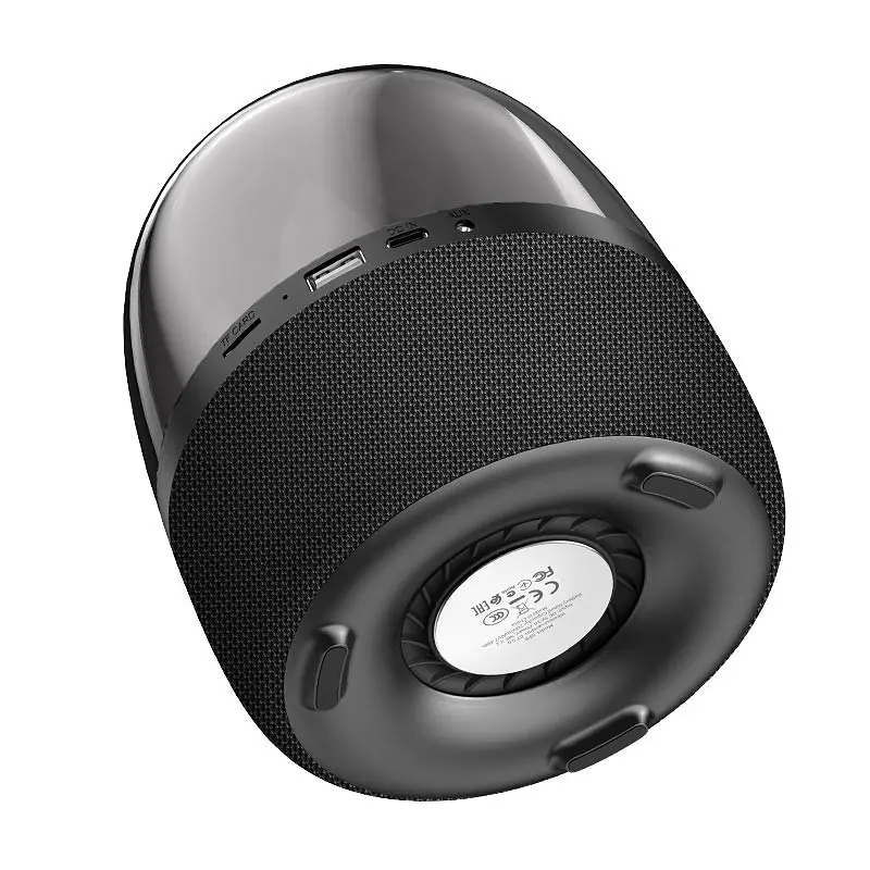 Bluetooth Колонка Borofone BP8 Glazed colorful luminous Чорний - фото 3