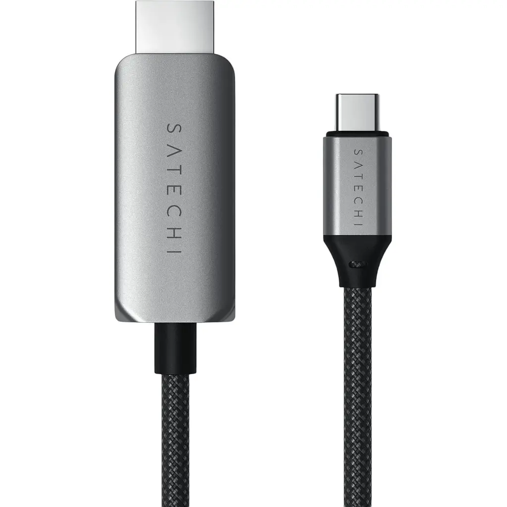 Кабель Satechi USB-C to HDMI 2.1 8K Cable Space Gray 1.8 м (ST-YH8KCM) - фото 3