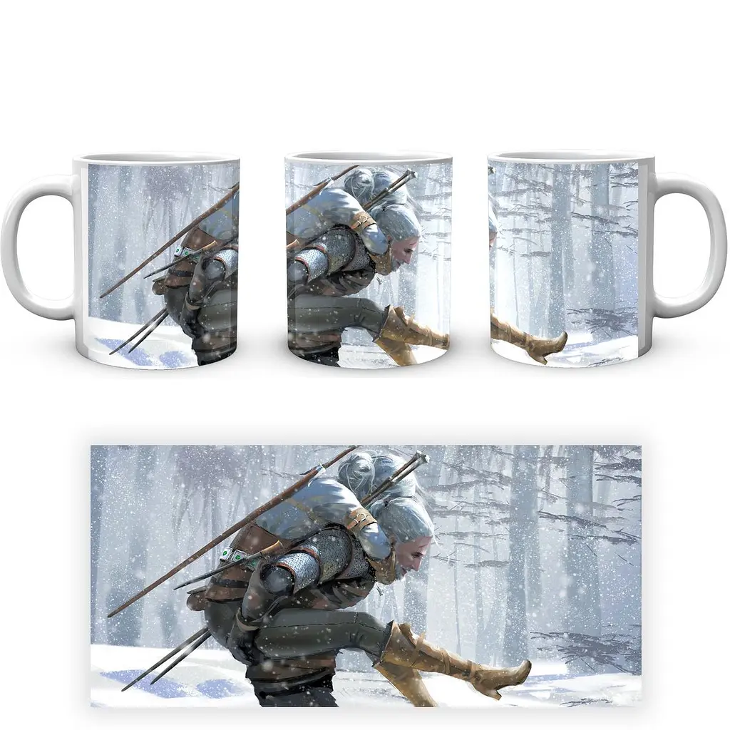 Кухоль GeekLand The Witcher Відьмак Цірі TW Геральт TW 002.040 330 мл білий - фото 4