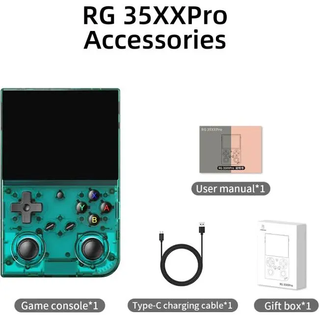 Ретро ігрова приставка Anbernic RG35XX Pro 64GB Transparent Teal [154467] - фото 7